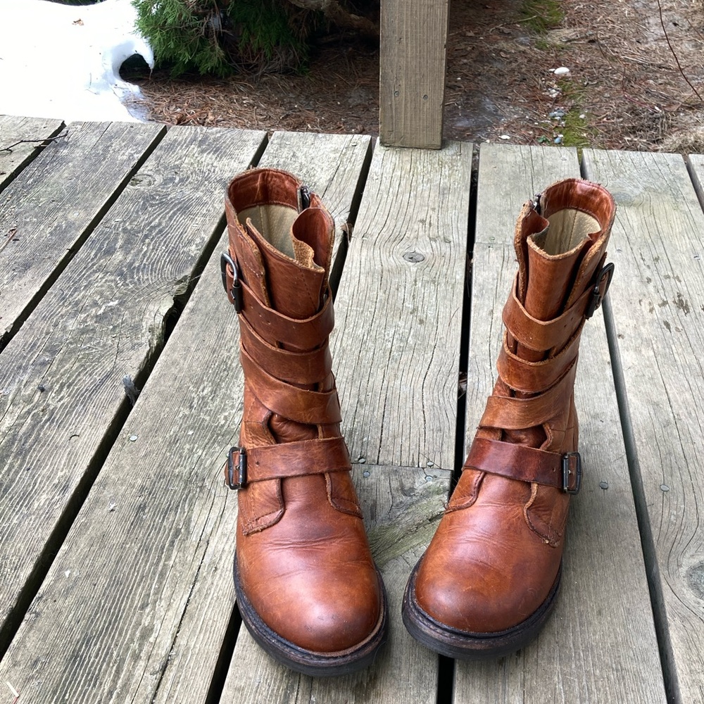 Frye Boot Veronica Tanker Engineer Combat Boho Di… - image 5